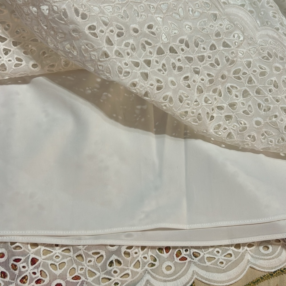 Diane Von Furstenberg Ivory Eyelet Midi Dress L NWT - Picture 7 of 14